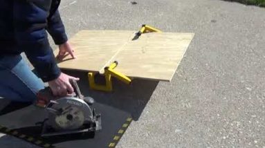 Support for Cutting Sheets of Plywood with a Circular Saw